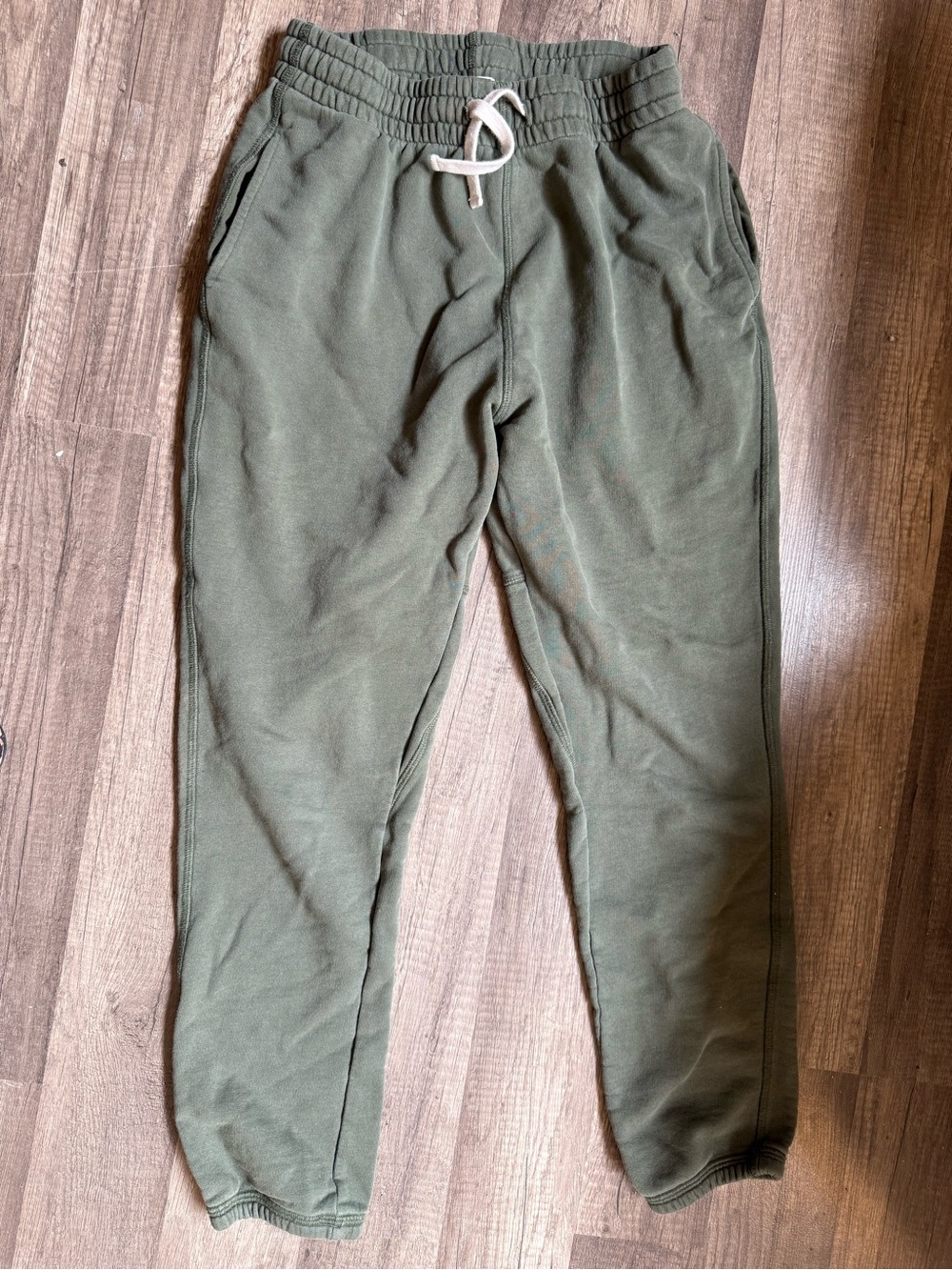 For Days Organic Cotton Fleece Jogger Sweatpants Olive Green Small